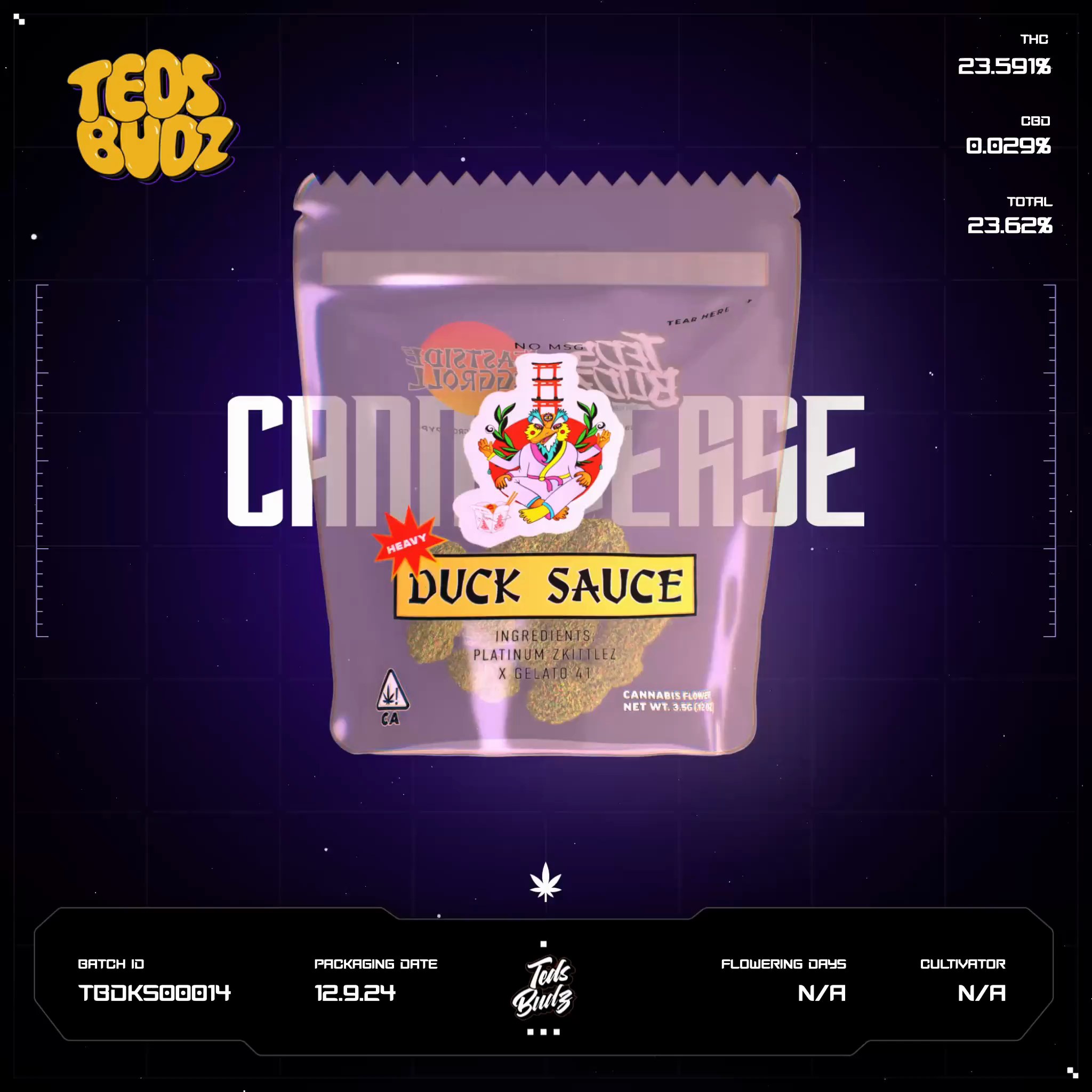 Duck Sauce Batch #TBDKS00014