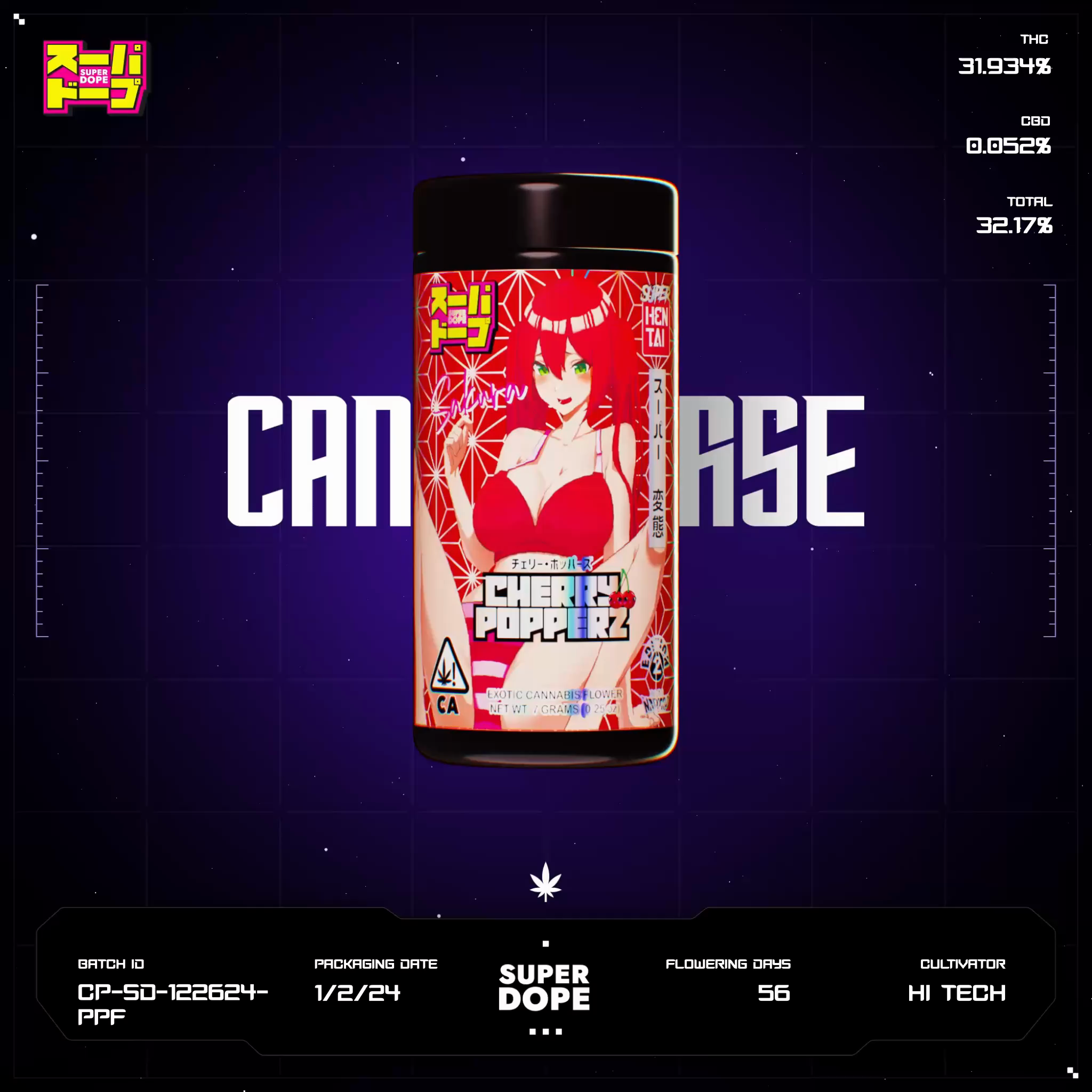 Cherry Popperz Batch #CP-SD-122624-PPF