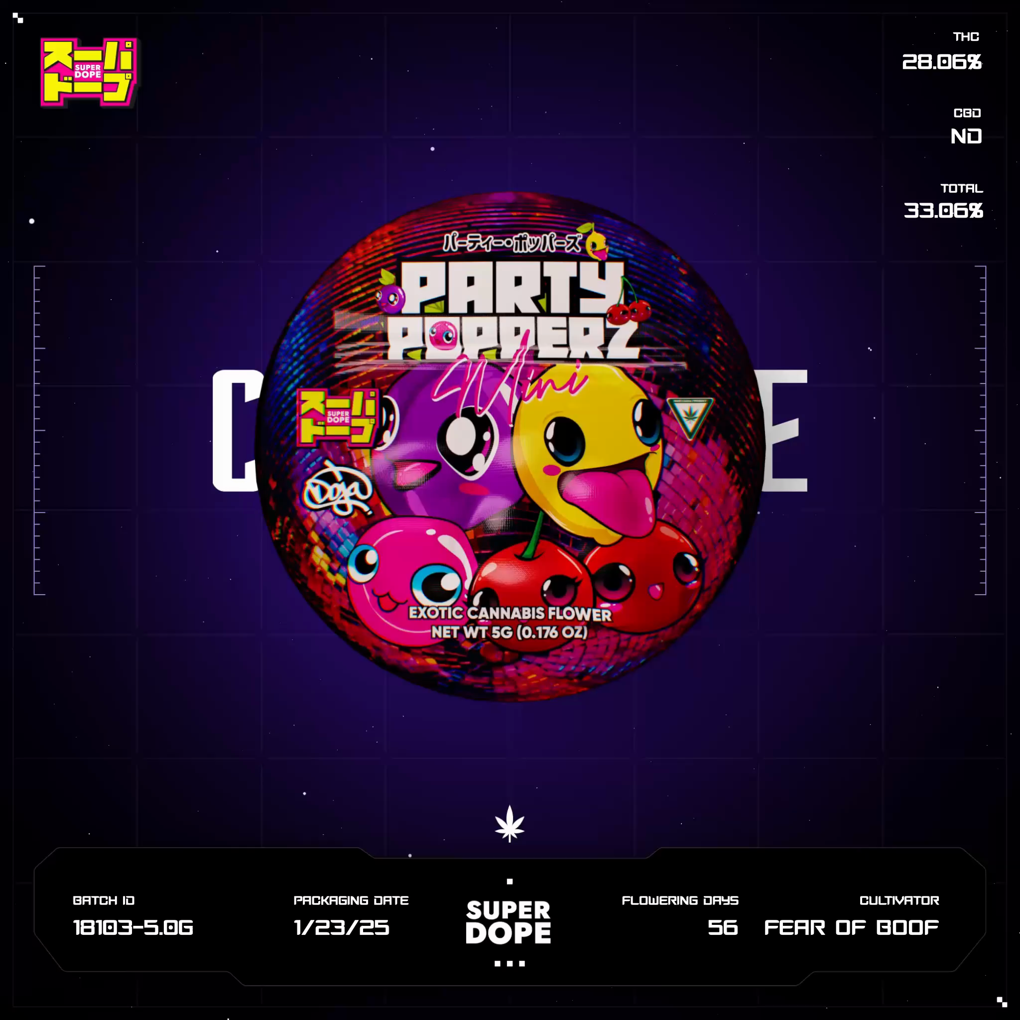 Party Popperz Batch #18103-5.0G