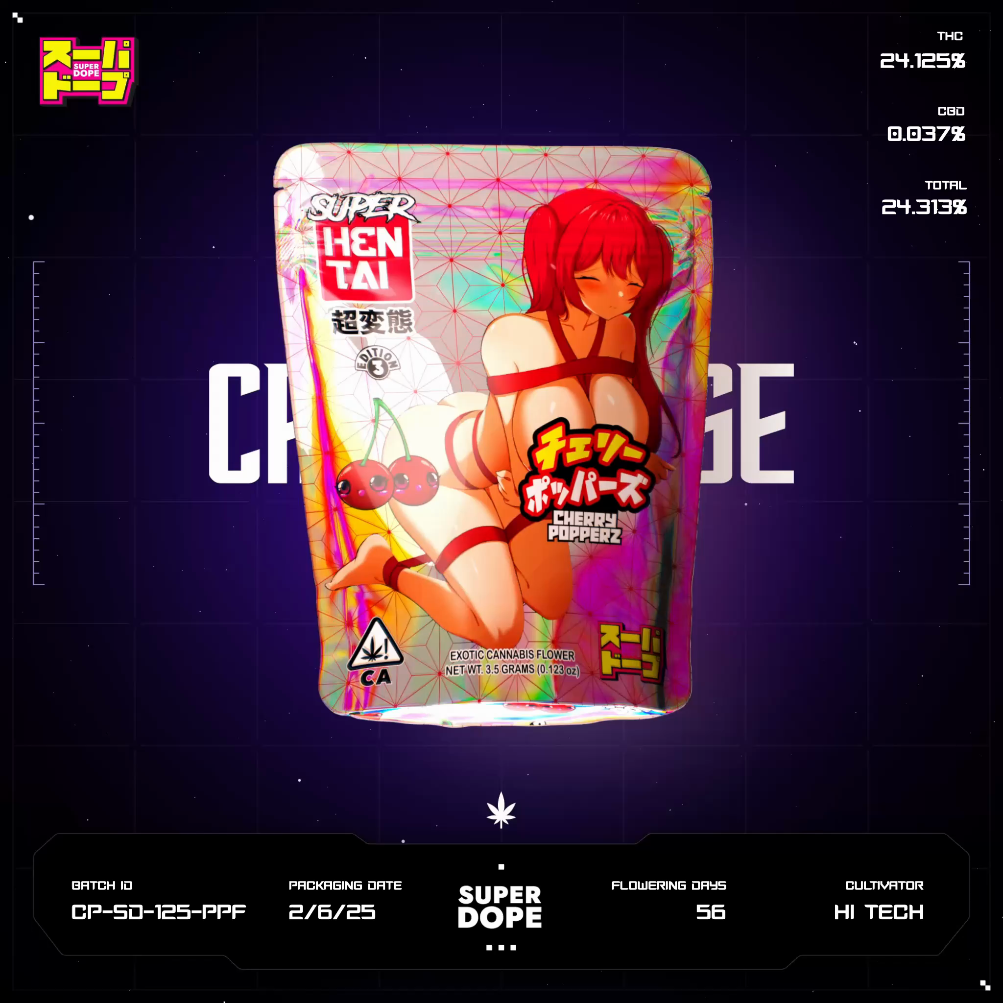 Cherry Popperz Batch #CP-SD-125-PPF