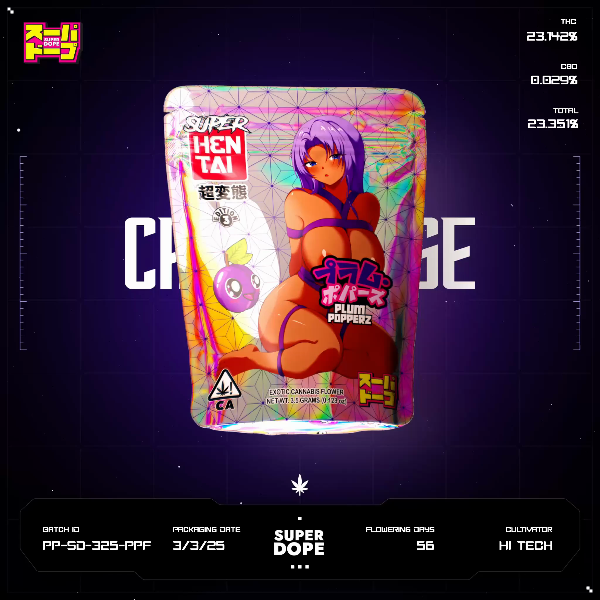 Plum Popperz Batch #PP-SD-325-PPF