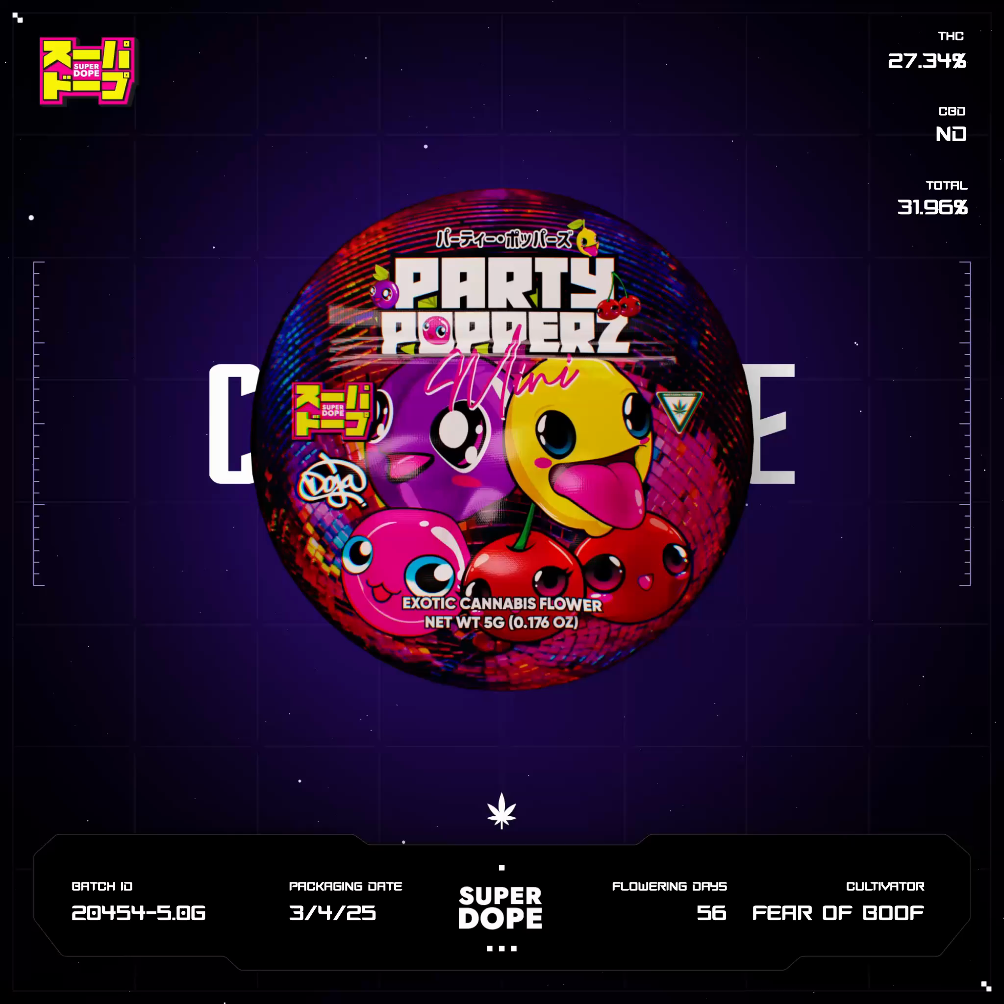 Party Popperz Batch #20454-5.0g