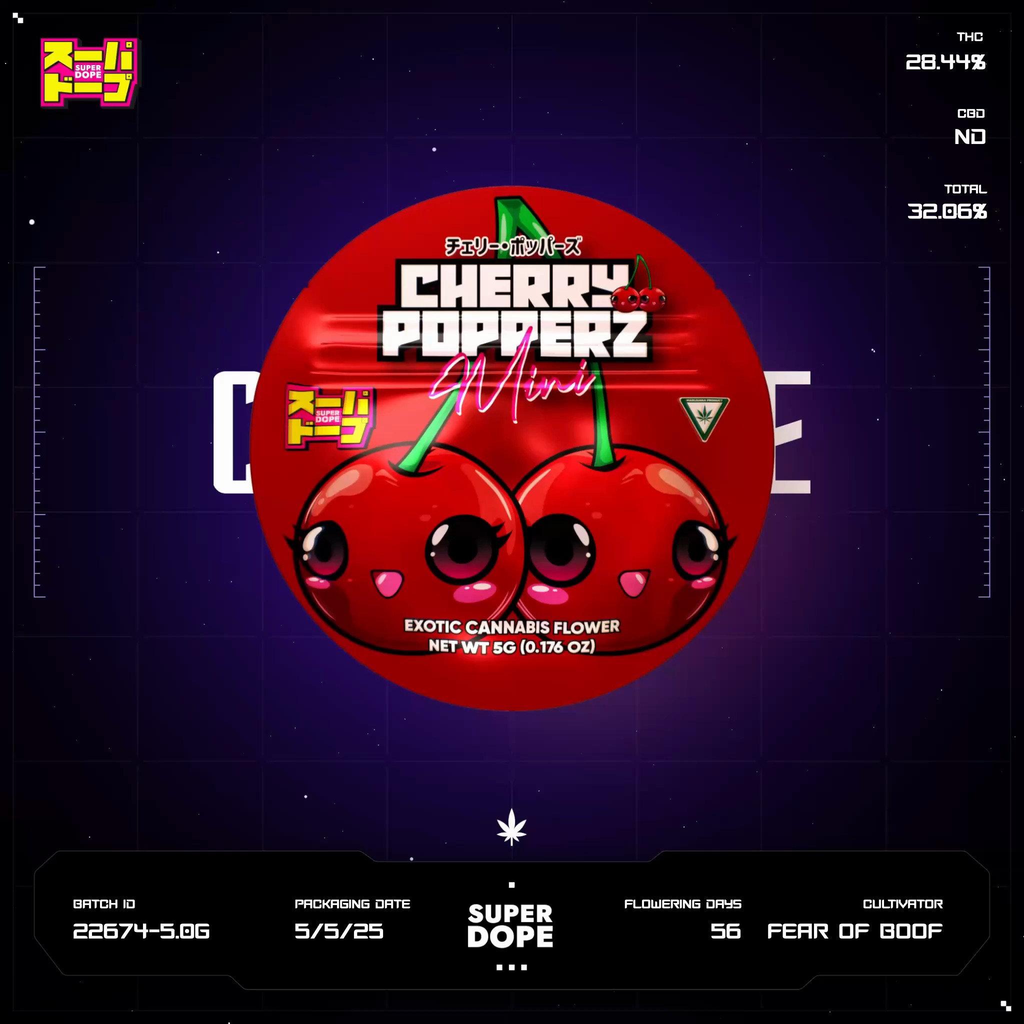 Cherry Popperz Batch #25274-5.0G