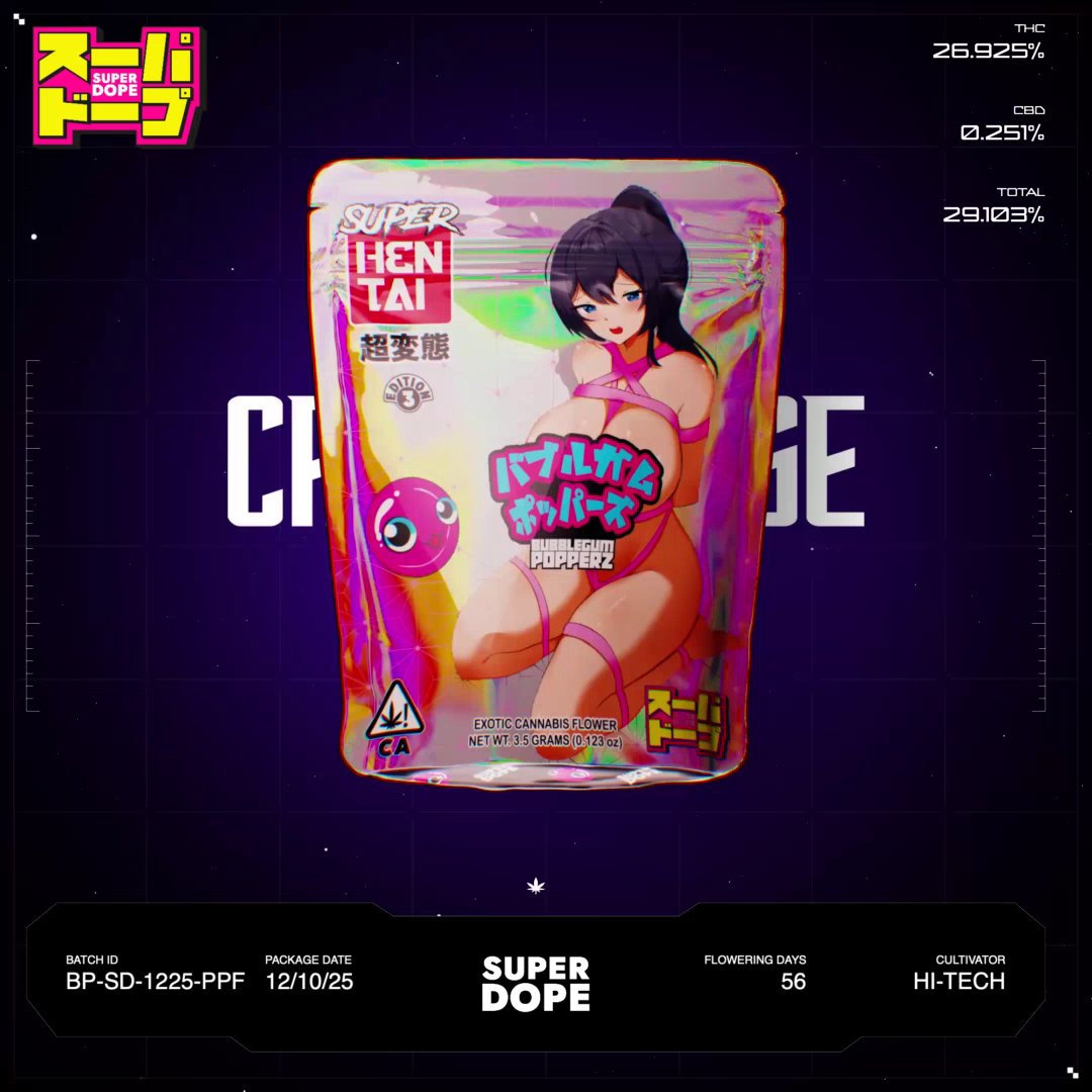 Bubblegum Popperz Batch #BP-SD-1225-PPF