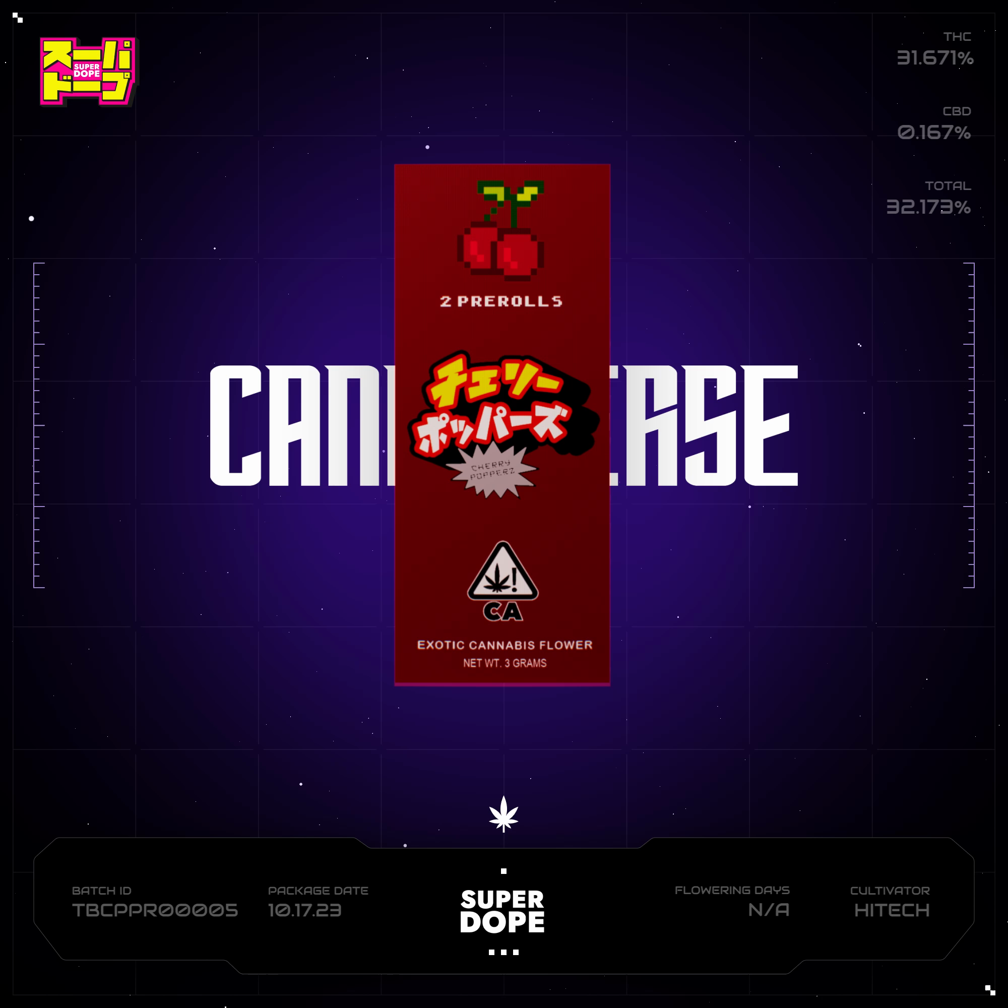 Cherry Popperz Batch #TBCPPR00005